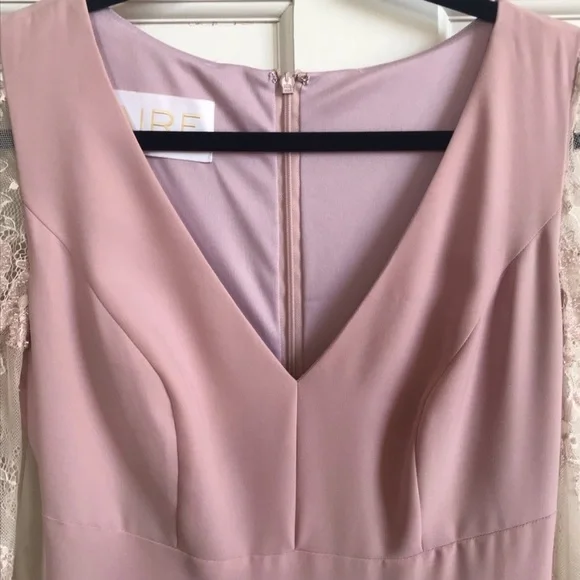 $865 Aire Barcelona Evening Maxi Dress/Gown Lace Nude Size US8